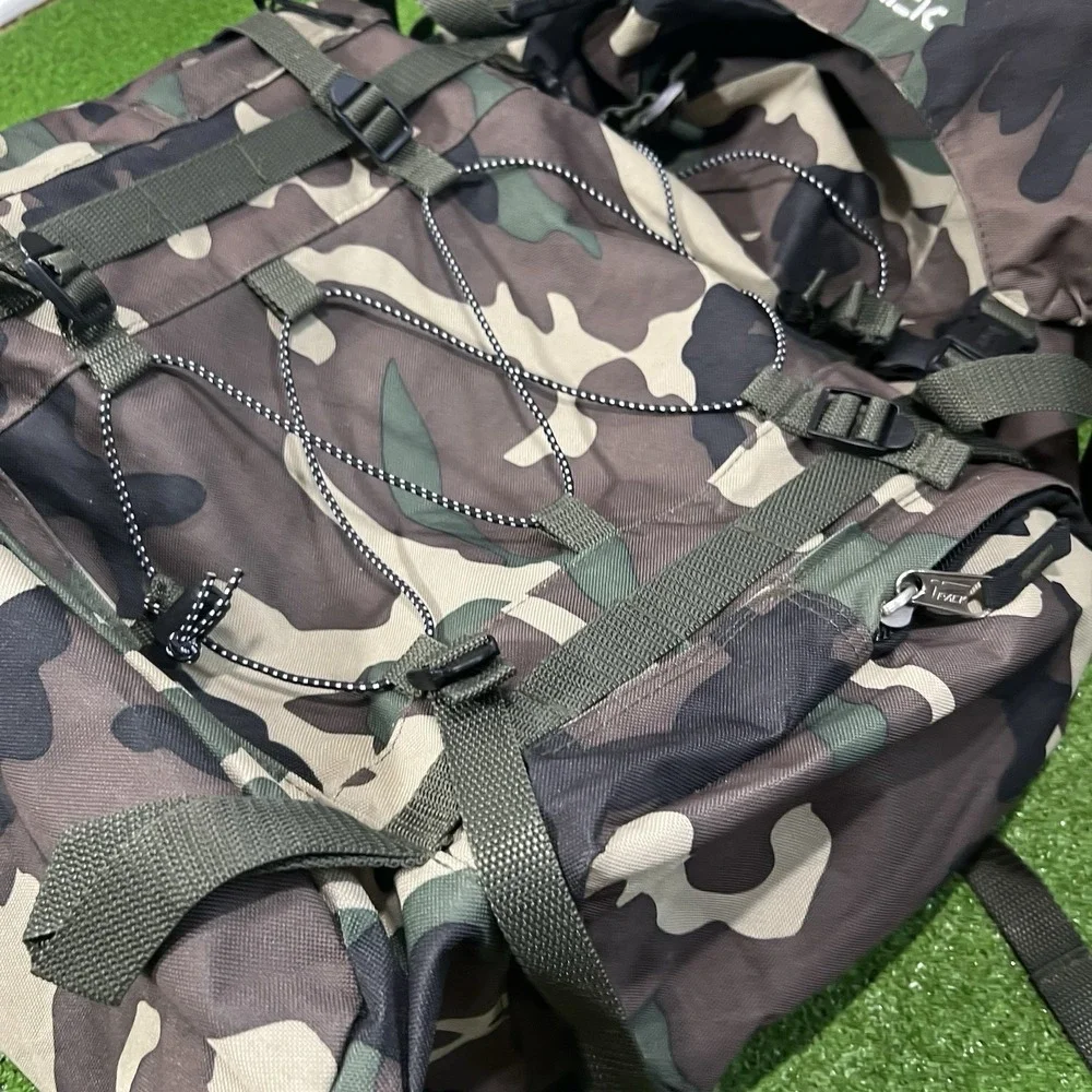 Vintage Camo Backpack Framed Outdoor Hunting Hiking Rucksack Woodland Camoflauge